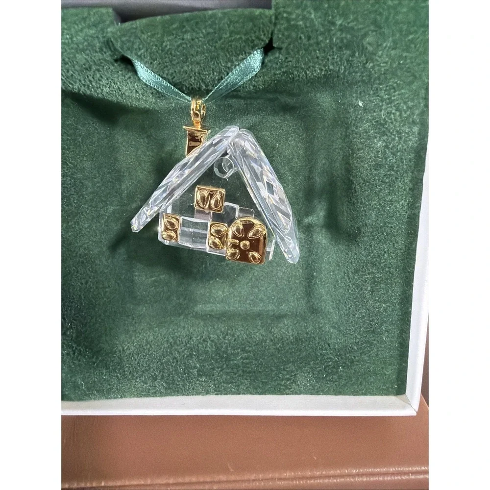 Vintage Swarovski Crystal Memories Gingerbread House Ornament 219872 Retired Box